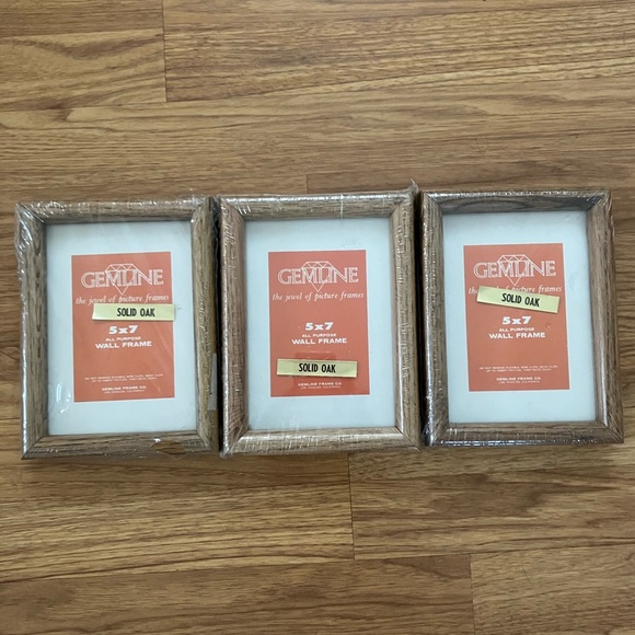 Gemline Accents Gemline Solid Oak Wall Frames 5x7 Set Of 3 New